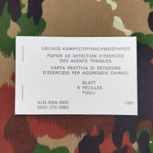 Übungs-Kampfstoffnachweispapier 6 Blatt, 1991
