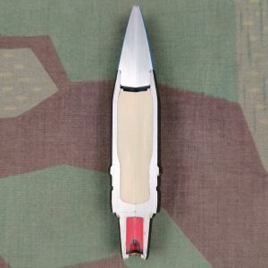 25 mm Übungsgranate mit Kerngeschoss, Leuchtspur und Kunststoffführungsband, zu Oerlikon Kanone, Schnittmodell