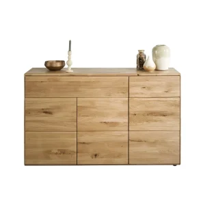 Liadomo Genf Kommode III aus Wildeiche oder Kernbuche mit 3 Türen und 2 Schubkasten