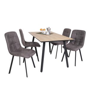 Liadomo Lissabon Essgruppe 5-tlg. mit 4 Polsterstühlen