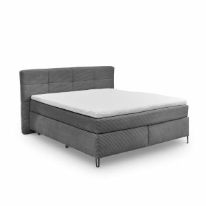 set one by Musterring Fairfield Boxspringbett Bezug Ribcord und Kopfteil mit Kassettenfeldern