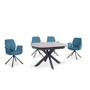 Trendstore Meggie & Manoa Essgruppe 5-tlg. mit 4 Stühlen – optional mit Armlehnen